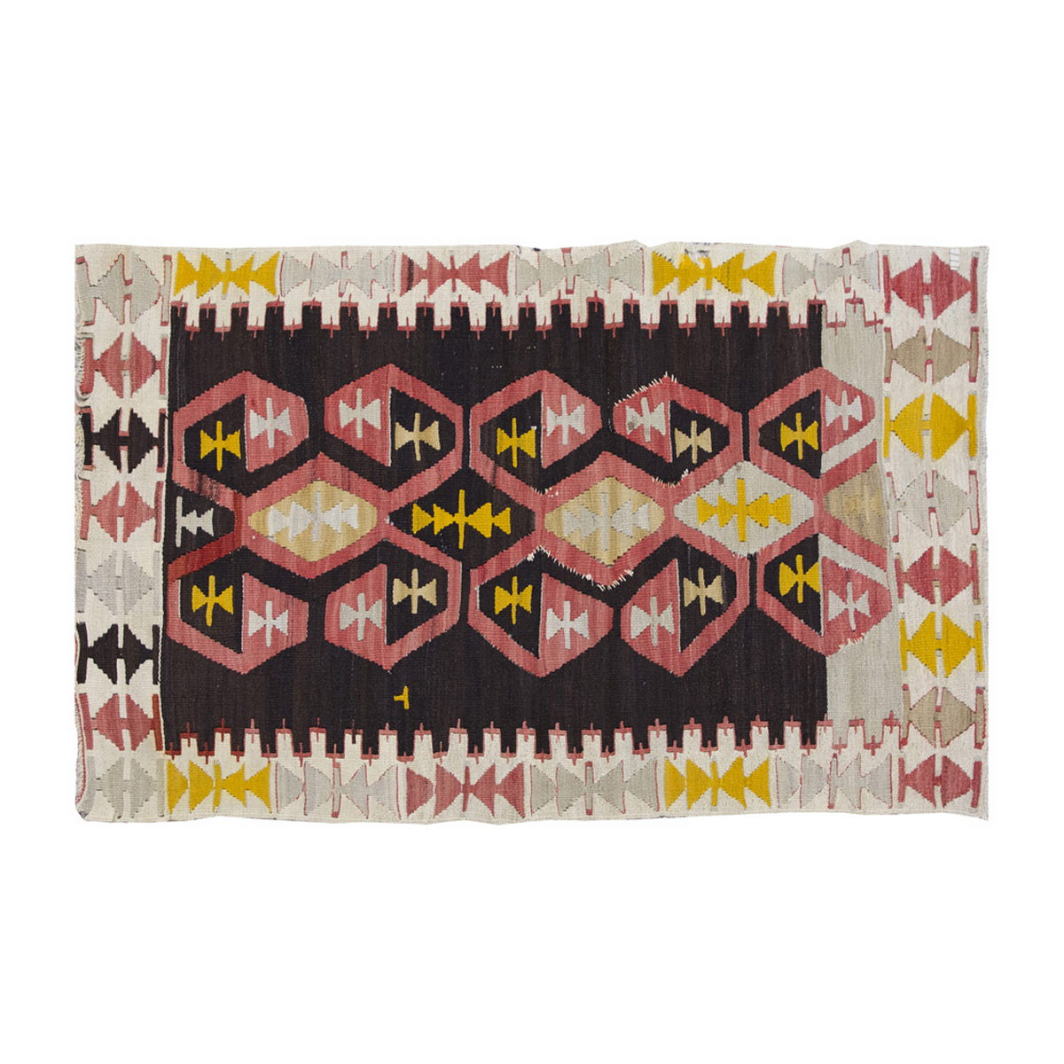 Vintage Kilim Rug,Konya Kilim 2'9" x 4" feet 85 x 120 cm