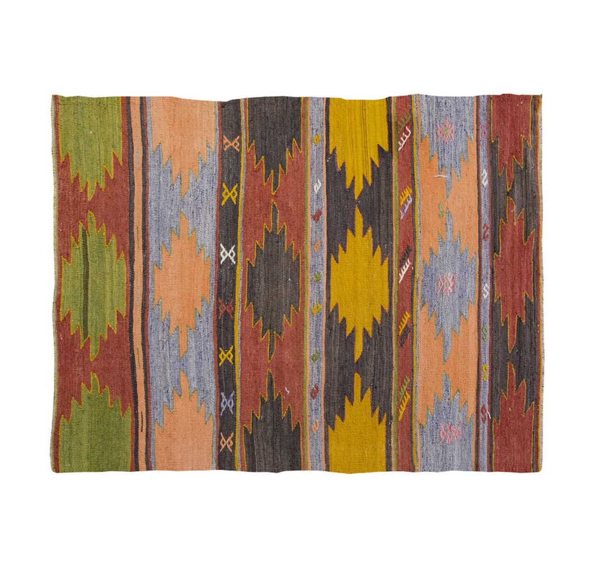 Vintage Kilim Rug,Konya Kilim 2'9" x 4'2" feet 83 x 126 cm
