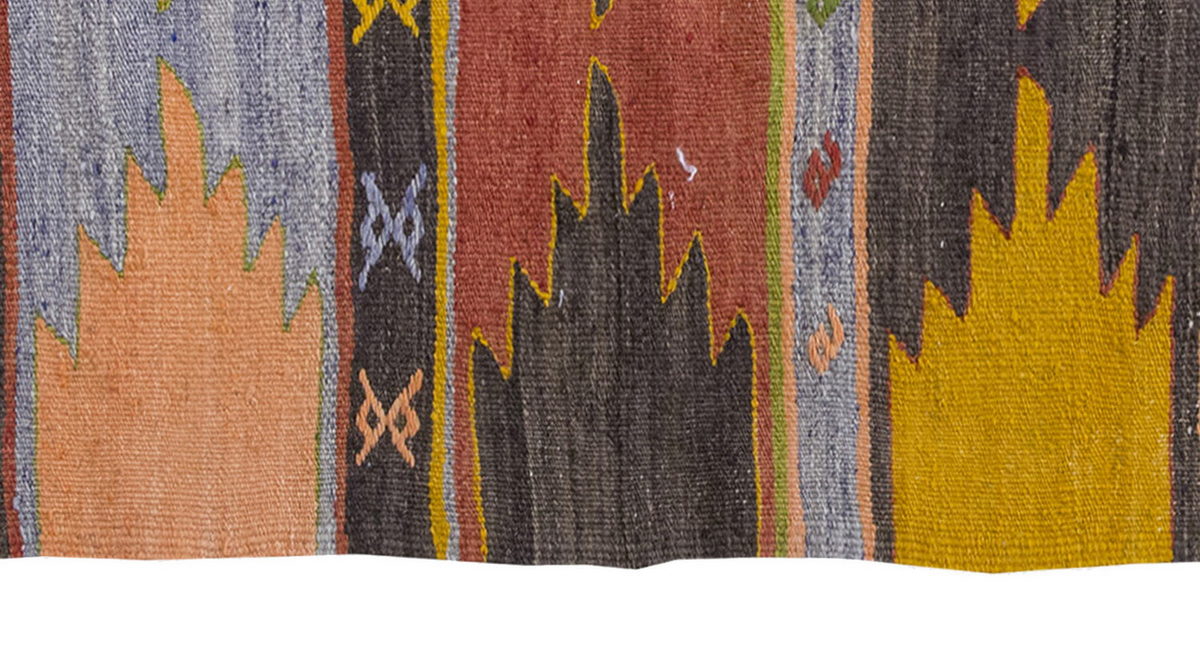 Vintage Kilim Rug,Konya Kilim 2'9" x 4'2" feet 83 x 126 cm
