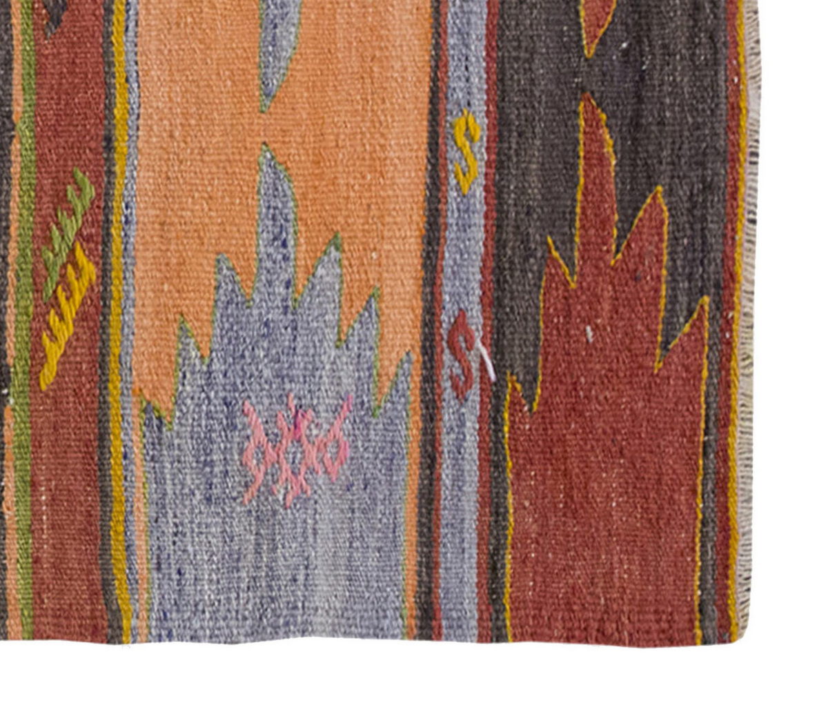 Vintage Kilim Rug,Konya Kilim 2'9" x 4'2" feet 83 x 126 cm