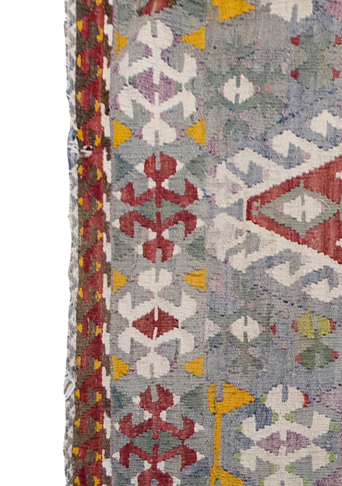 Vintage Denizli Kilim Rug, Oushak Area Kilim 2'9" x 4'7" feet 84 x 140 cm