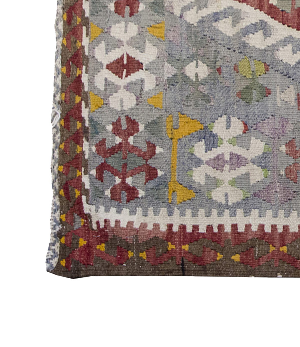Vintage Denizli Kilim Rug, Oushak Area Kilim 2'9" x 4'7" feet 84 x 140 cm