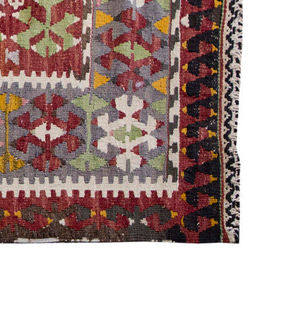 Vintage Denizli Kilim Rug, Oushak Area Kilim 2'9" x 4'7" feet 84 x 140 cm