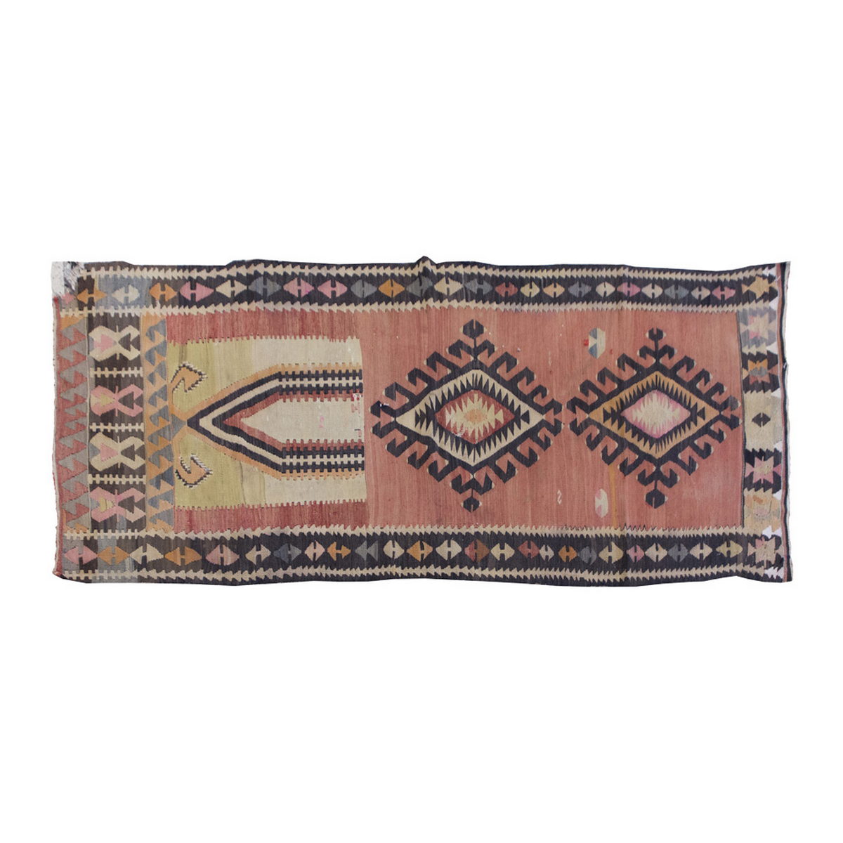 Vintage Kilim Rug,Konya Kilim 2'9" x 7" feet 85 x 210 cm
