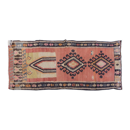 Vintage Kilim Rug,Konya Kilim 2'9" x 7" feet 85 x 210 cm