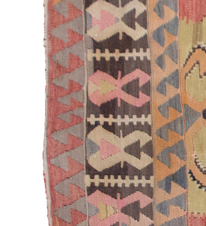 Vintage Kilim Rug,Konya Kilim 2'9" x 7" feet 85 x 210 cm
