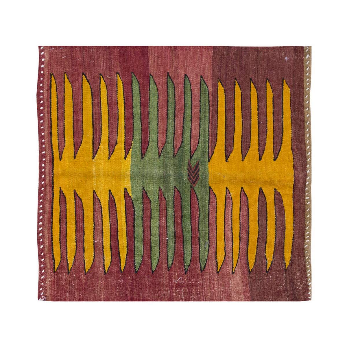 Vintage Milas Bodrum Kilim Rug, South West Part of Turkey  Area Kilim 3" x 3" feet 88 x 88 cm