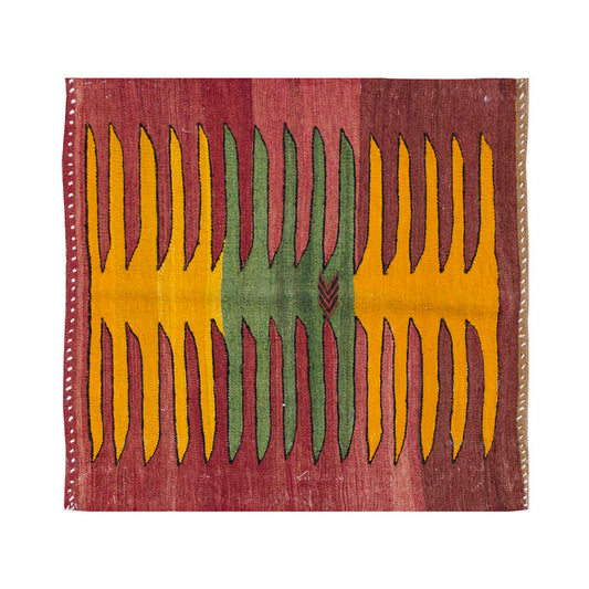 Vintage Milas Bodrum Kilim Rug, South West Part of Turkey  Area Kilim 3" x 3" feet 88 x 88 cm