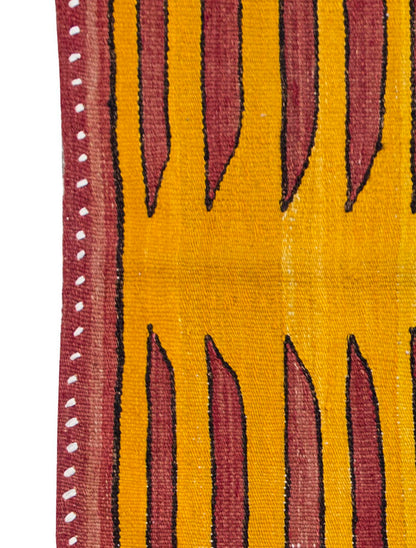 Vintage Milas Bodrum Kilim Rug, South West Part of Turkey  Area Kilim 3" x 3" feet 88 x 88 cm