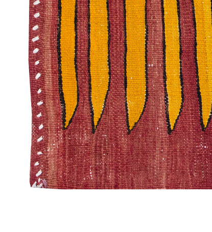 Vintage Milas Bodrum Kilim Rug, South West Part of Turkey  Area Kilim 3" x 3" feet 88 x 88 cm