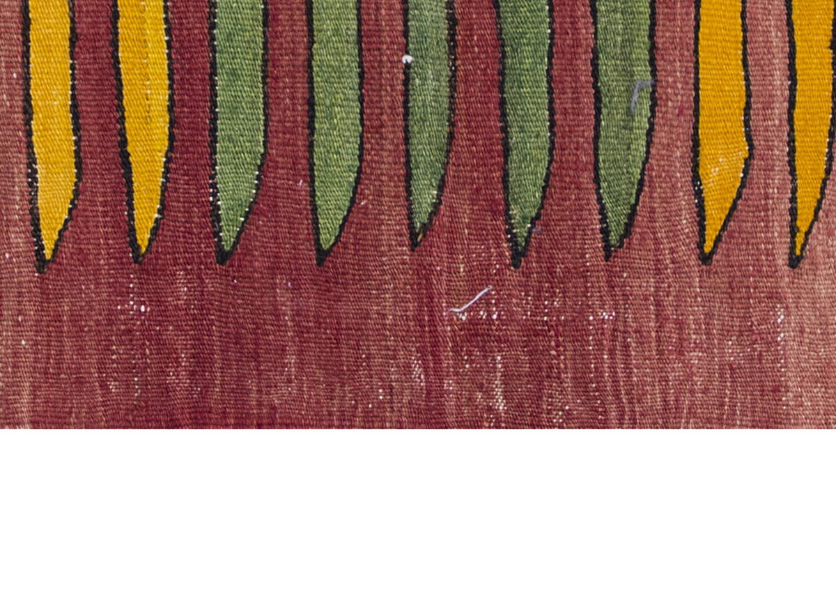 Vintage Milas Bodrum Kilim Rug, South West Part of Turkey  Area Kilim 3" x 3" feet 88 x 88 cm