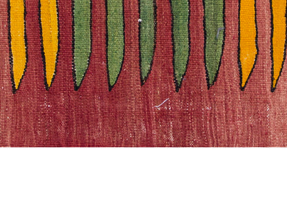 Vintage Milas Bodrum Kilim Rug, South West Part of Turkey  Area Kilim 3" x 3" feet 88 x 88 cm