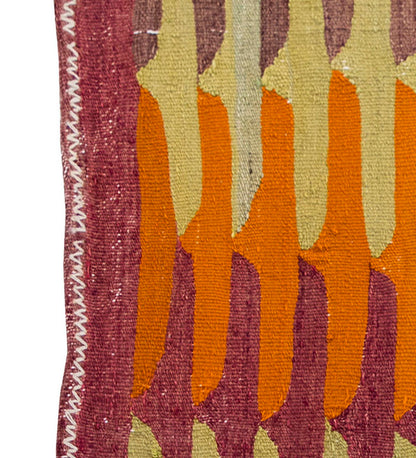 Vintage Milas Bodrum Kilim Rug, South West Part of Turkey Kilim 3" x 3" feet 88 x 92 cm