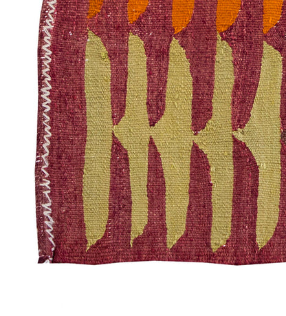 Vintage Milas Bodrum Kilim Rug, South West Part of Turkey Kilim 3" x 3" feet 88 x 92 cm