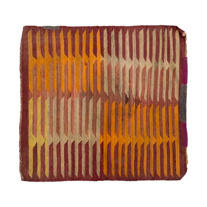 Vintage Kilim Rug,Bodrum Milas Kilim 3" x 3'1" feet 86 x 95 cm