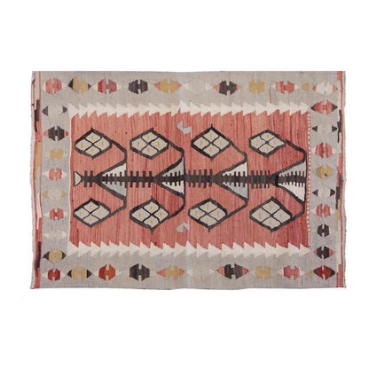 Vintage Kilim Rug,Denizli Kilim 3" x 3'7" feet 90 x 109 cm