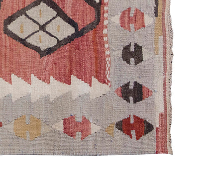 Vintage Kilim Rug,Denizli Kilim 3" x 3'7" feet 90 x 109 cm