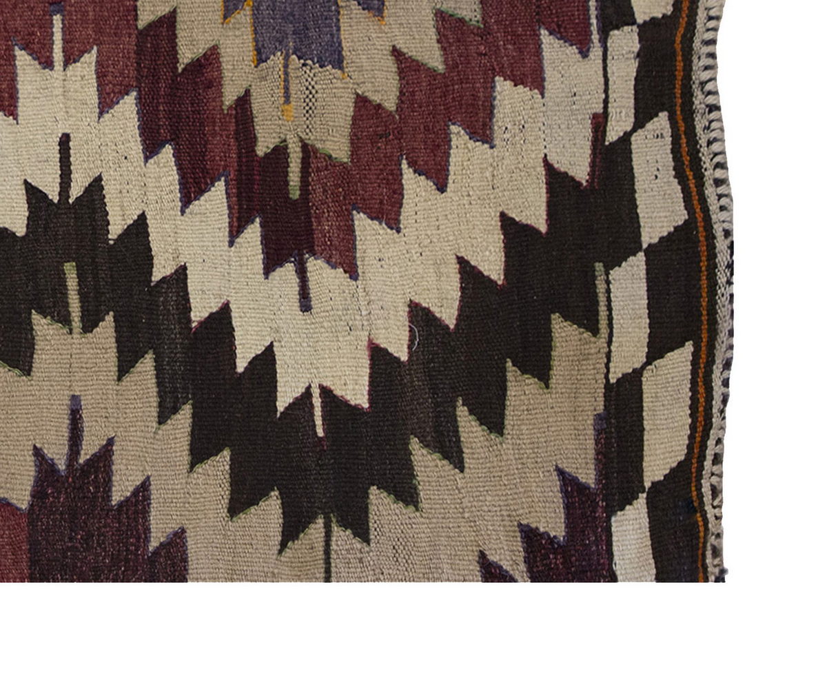 Vintage Milas Kilim Rug, South West Part of Turkey Kilim 3" x 3'9" feet 92 x 115 cm