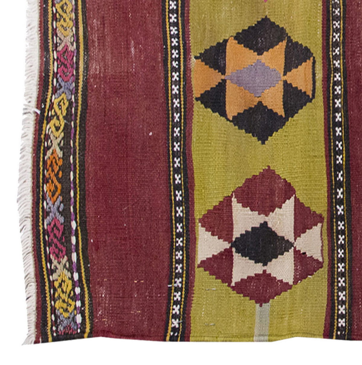 Vintage Kilim Rug,Konya Kilim 3" x 4" feet 89 x 124 cm