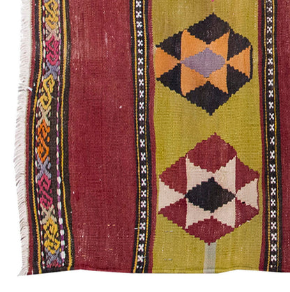 Vintage Kilim Rug,Konya Kilim 3" x 4" feet 89 x 124 cm