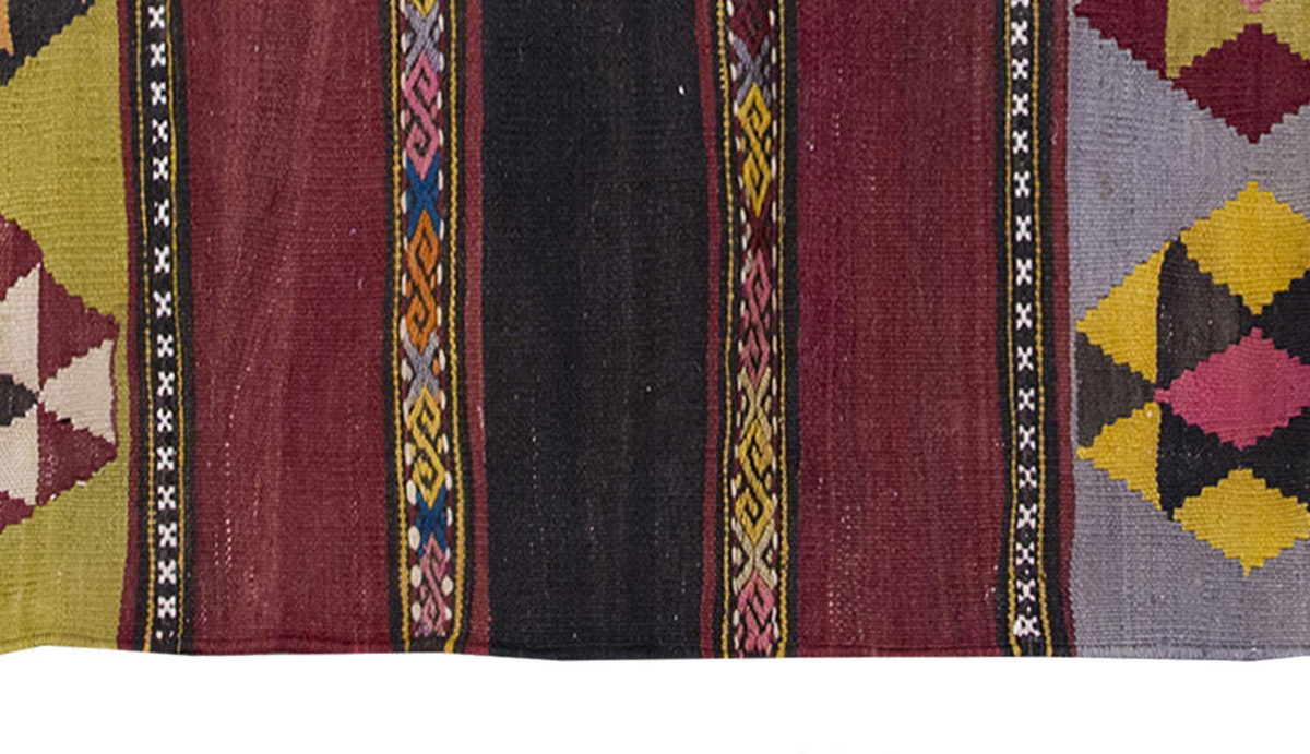 Vintage Kilim Rug,Konya Kilim 3" x 4" feet 89 x 124 cm