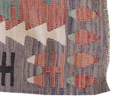 Vintage Kilim Rug,Denizli Kilim 3" x 4'3" feet 90 x 130 cm