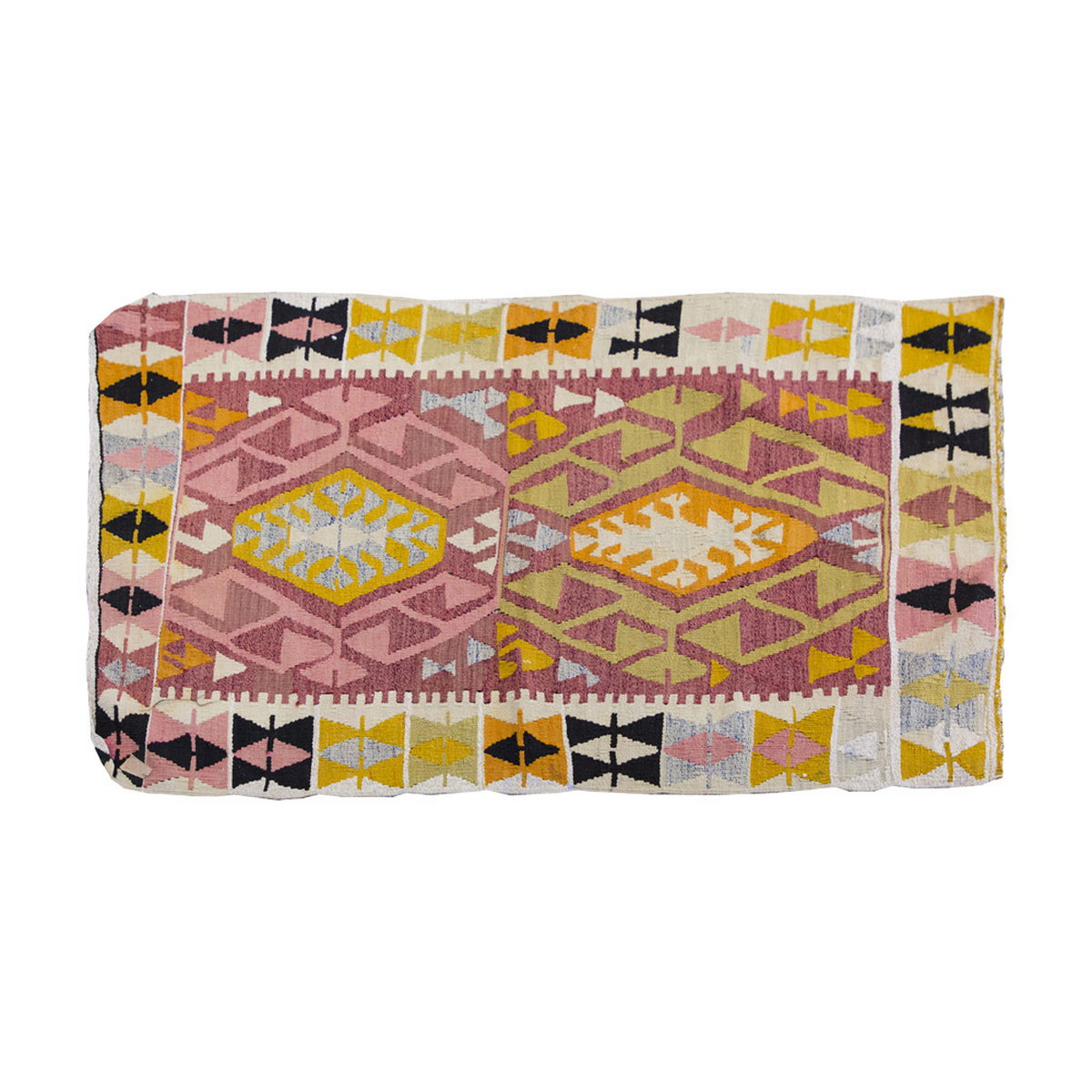 Vintage Kilim Rug,Adana Kilim 3" x 4'4" feet 88 x 131 cm