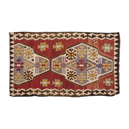 Vintage Kilim Rug,Anamur Kilim 3" x 4'4" feet 91 x 133 cm