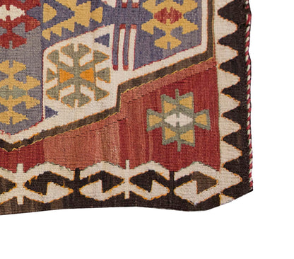 Vintage Kilim Rug,Anamur Kilim 3" x 4'4" feet 91 x 133 cm
