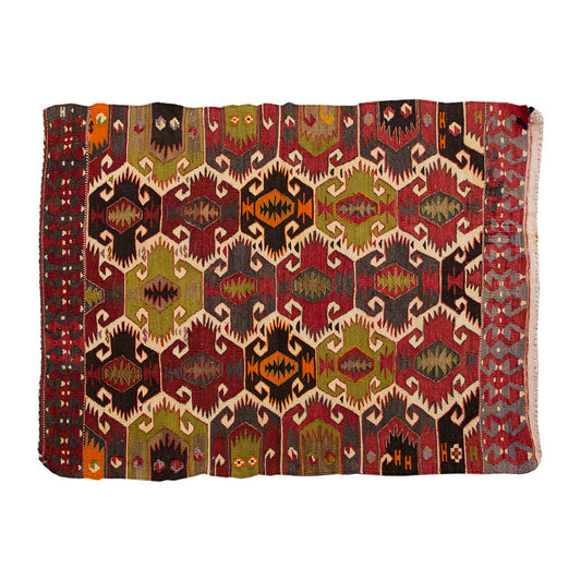 Vintage Kilim Rug,Nomadik Mut Kilim 3" x 4'4" feet 92 x 133 cm