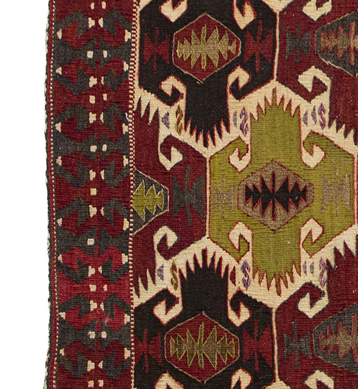 Vintage Kilim Rug,Nomadik Mut Kilim 3" x 4'4" feet 92 x 133 cm