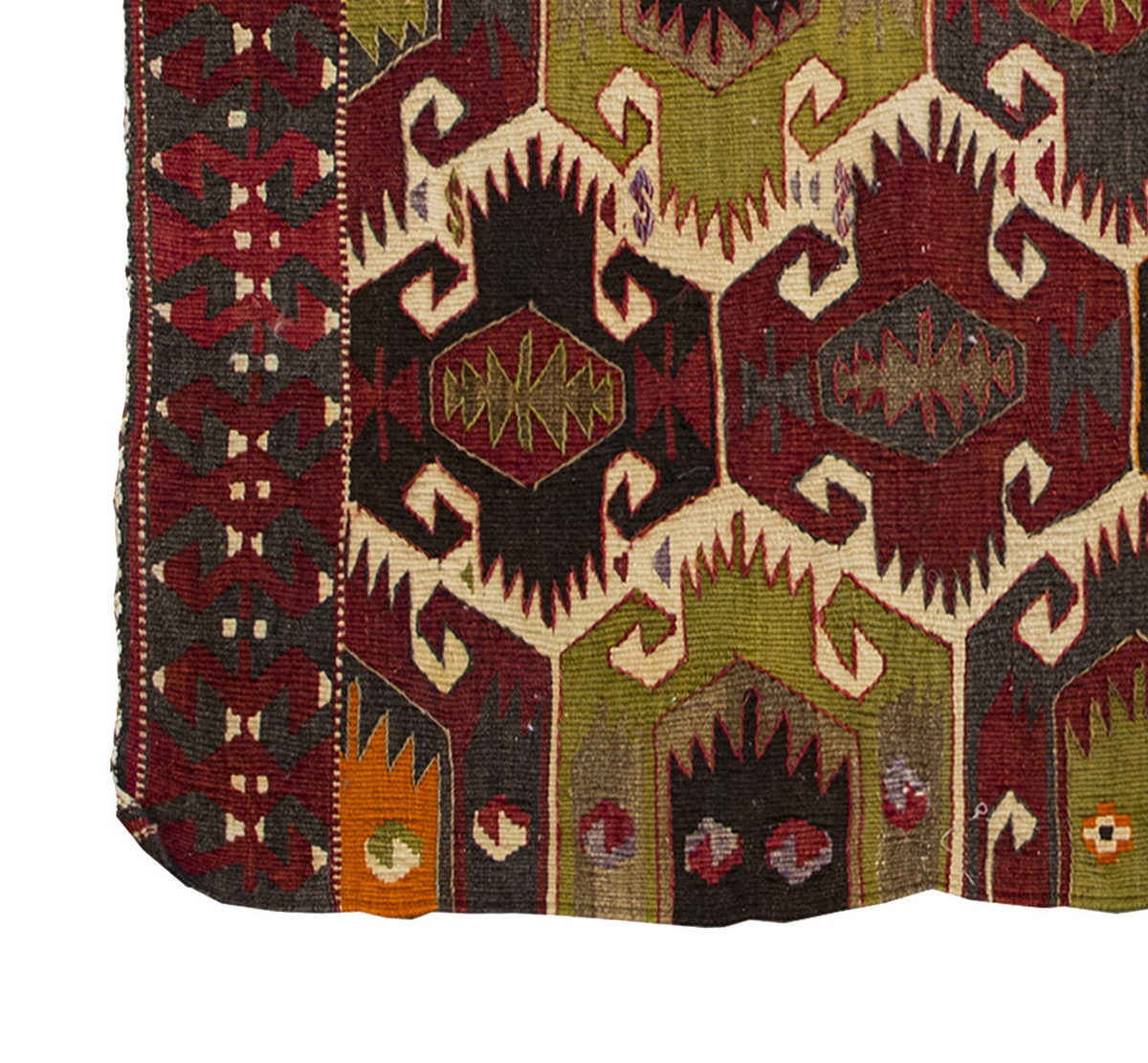Vintage Kilim Rug,Nomadik Mut Kilim 3" x 4'4" feet 92 x 133 cm