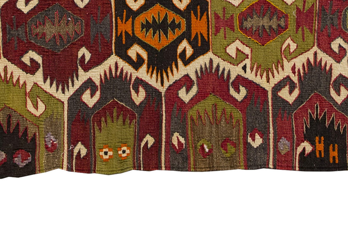 Vintage Kilim Rug,Nomadik Mut Kilim 3" x 4'4" feet 92 x 133 cm