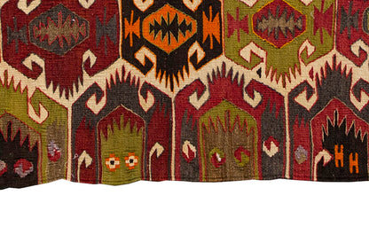 Vintage Kilim Rug,Nomadik Mut Kilim 3" x 4'4" feet 92 x 133 cm