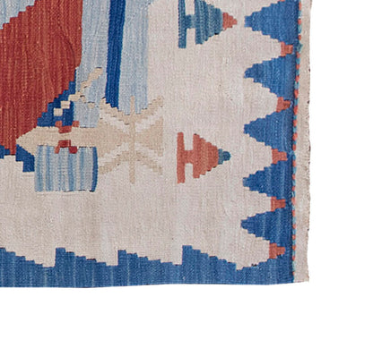 Vintage Kilim Rug, Area Kilim 3" x 4'7" feet 87 x 140 cm