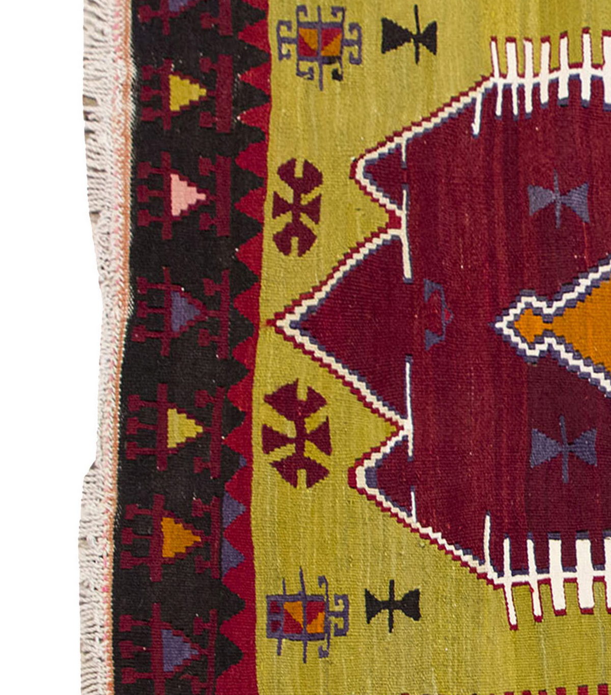 Vintage Kilim Rug,Emirdağ Kilim 3" x 4'7" feet 93 x 140 cm