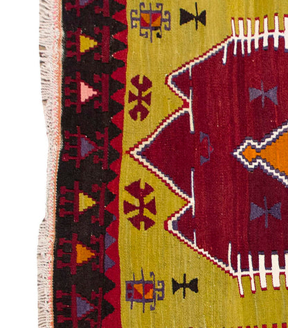 Vintage Kilim Rug,Emirdağ Kilim 3" x 4'7" feet 93 x 140 cm