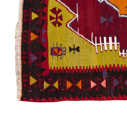 Vintage Kilim Rug,Emirdağ Kilim 3" x 4'7" feet 93 x 140 cm