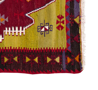 Vintage Kilim Rug,Emirdağ Kilim 3" x 4'7" feet 93 x 140 cm