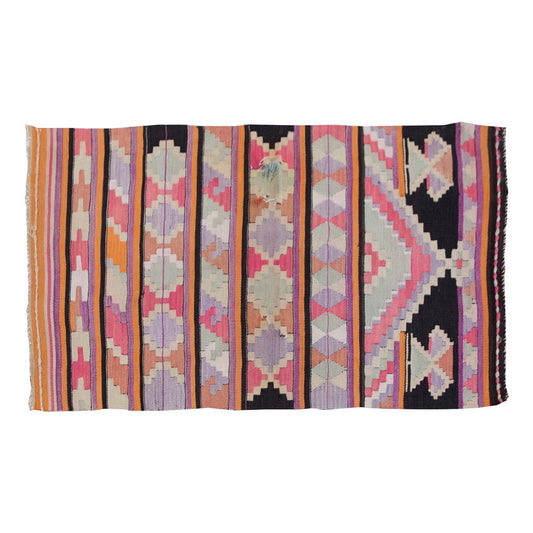 Vintage Balcans Kilim Rug,Balcans Area Kilim 3" x 4'8" feet 87 x 142 cm