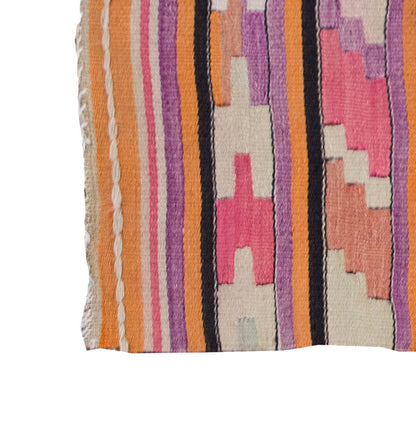 Vintage Balcans Kilim Rug,Balcans Area Kilim 3" x 4'8" feet 87 x 142 cm