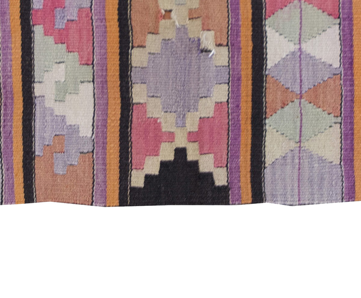 Vintage Balcans Kilim Rug,Balcans Area Kilim 3" x 4'8" feet 87 x 142 cm