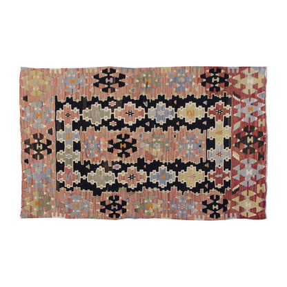 Vintage Denizli Eşme Kilim Rug, West PArt of Turkey Kilim 3" x 5" feet 87 x 150 cm
