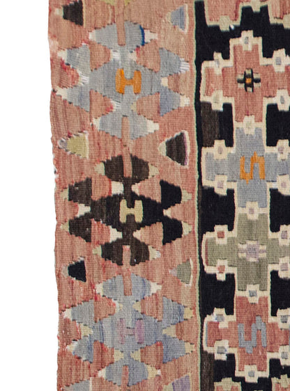 Vintage Denizli Eşme Kilim Rug, West PArt of Turkey Kilim 3" x 5" feet 87 x 150 cm