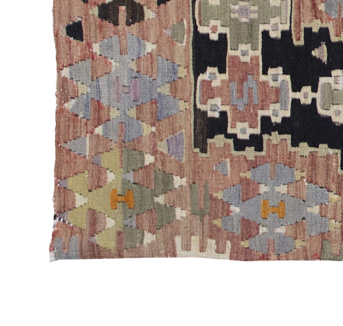 Vintage Denizli Eşme Kilim Rug, West PArt of Turkey Kilim 3" x 5" feet 87 x 150 cm