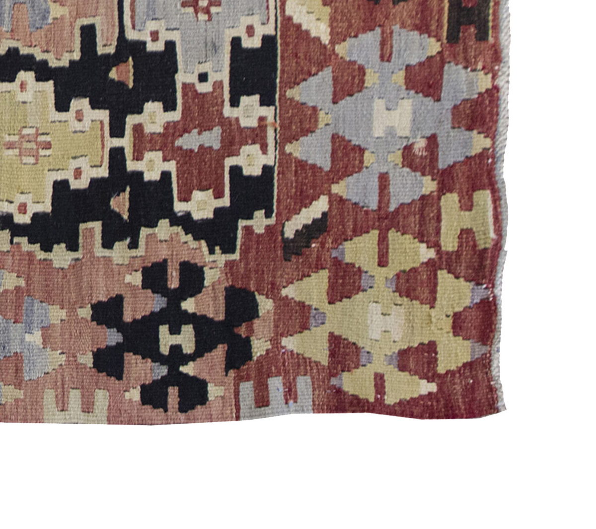 Vintage Denizli Eşme Kilim Rug, West PArt of Turkey Kilim 3" x 5" feet 87 x 150 cm