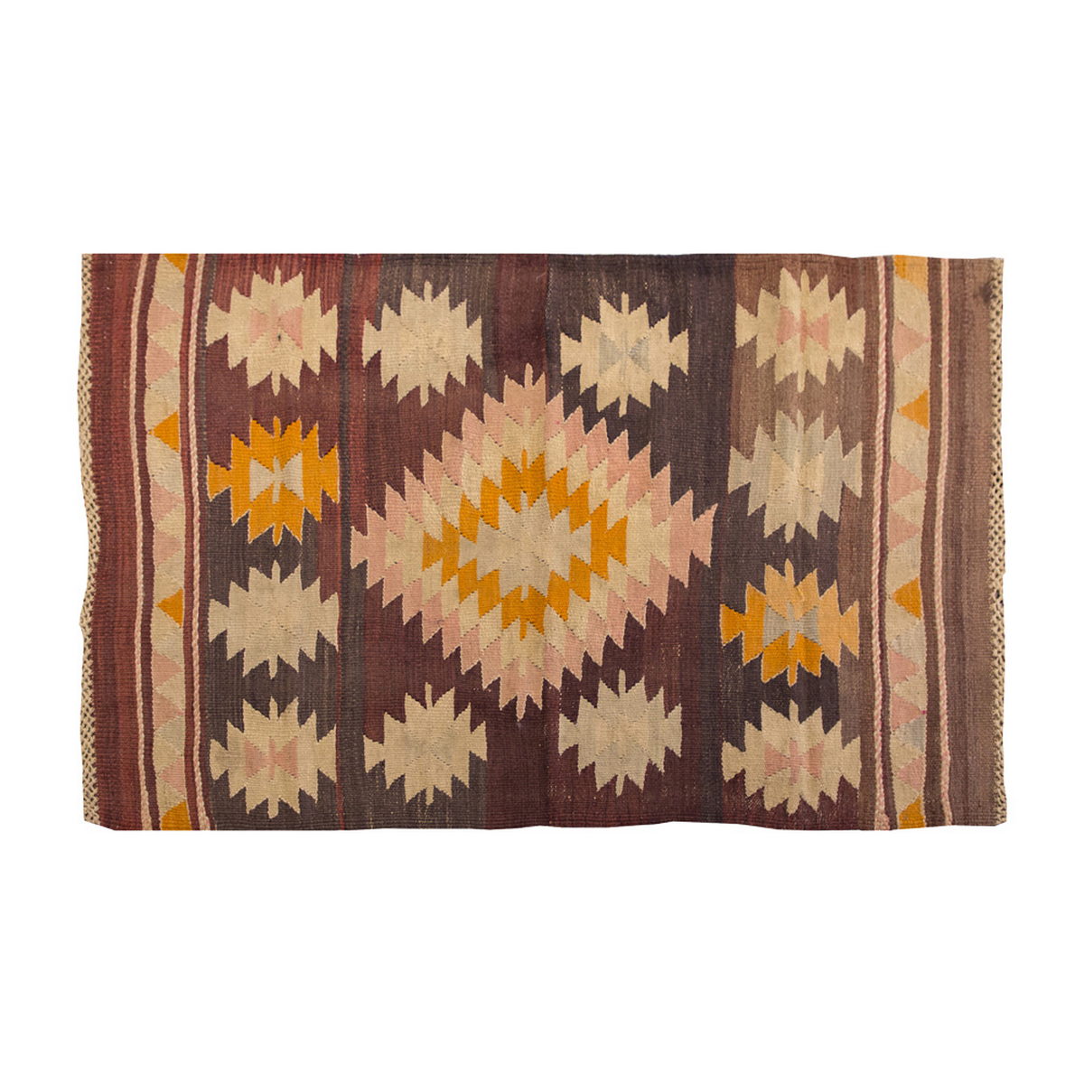 Vintage Kilim Rug,Denizli Kilim 3" x 5" feet 88 x 152 cm