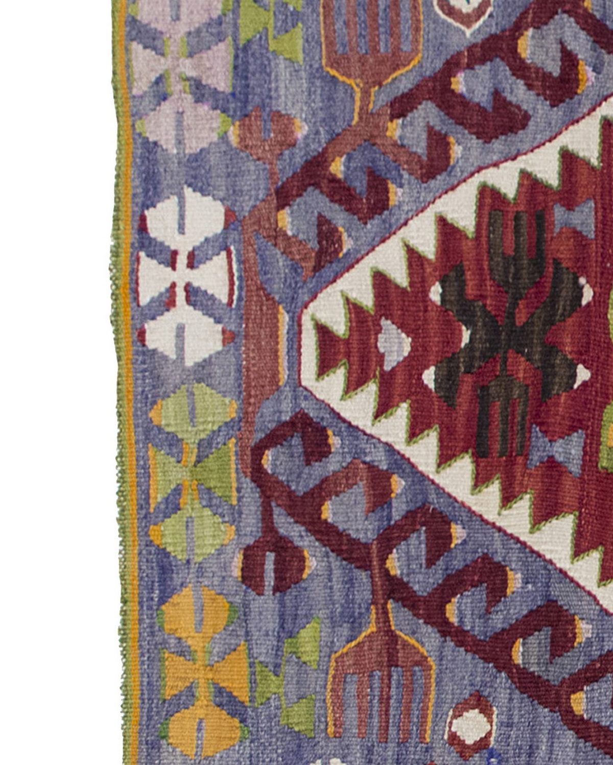 Vintage Denizli Kilim Rug, Oushak Area Kilim 3" x 5" feet 92 x 150 cm