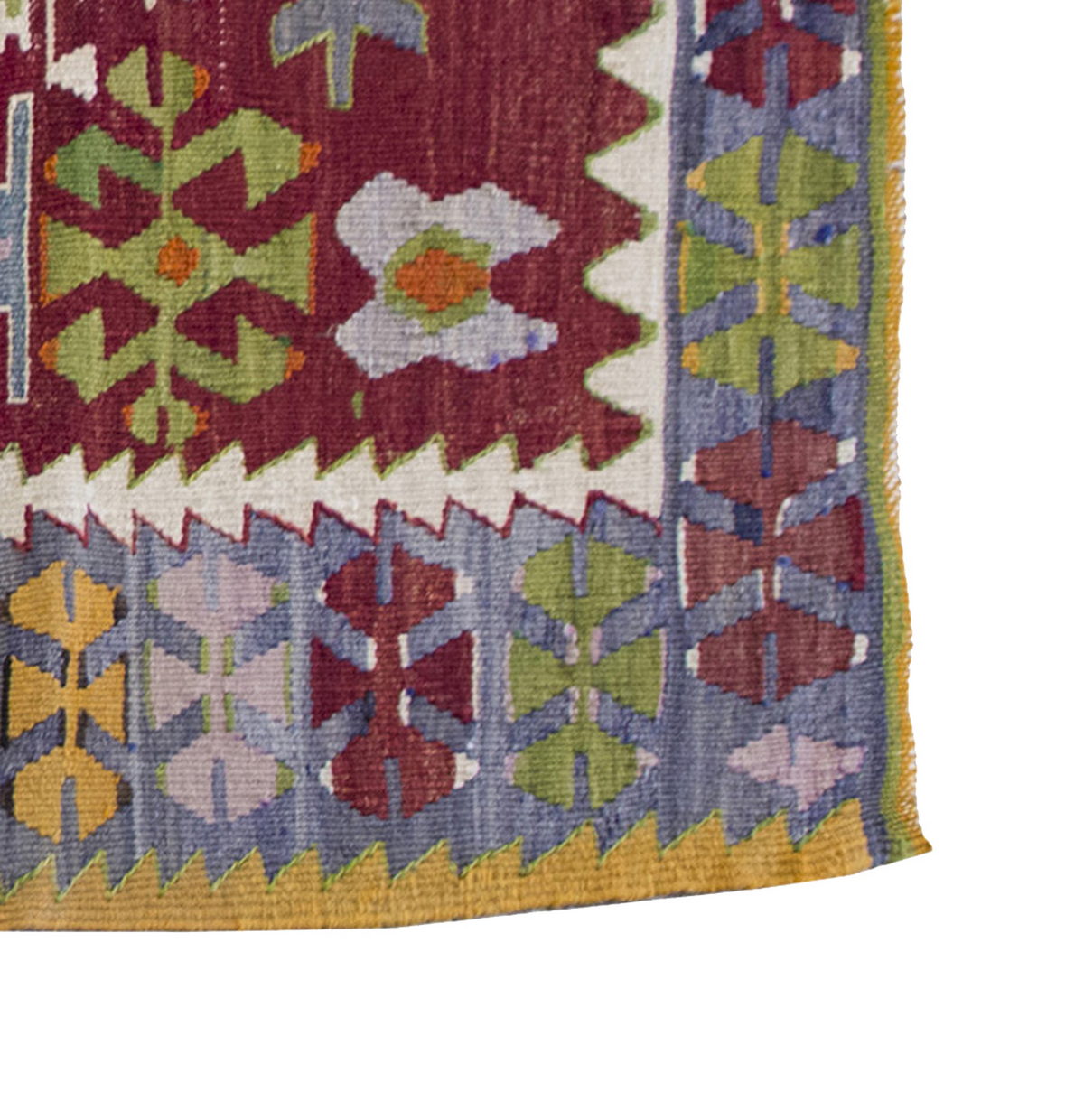 Vintage Denizli Kilim Rug, Oushak Area Kilim 3" x 5" feet 92 x 150 cm