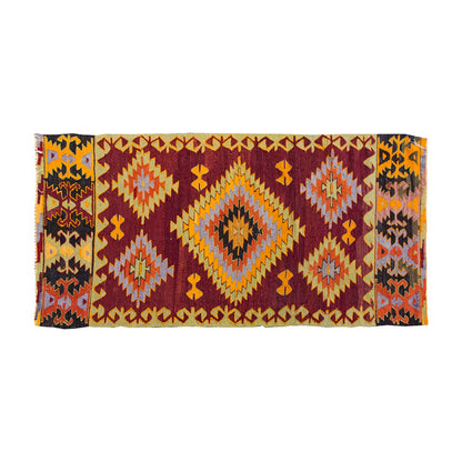 Vintage Kilim Rug,Denizli Kilim 3" x 6" feet 92 x 183 cm